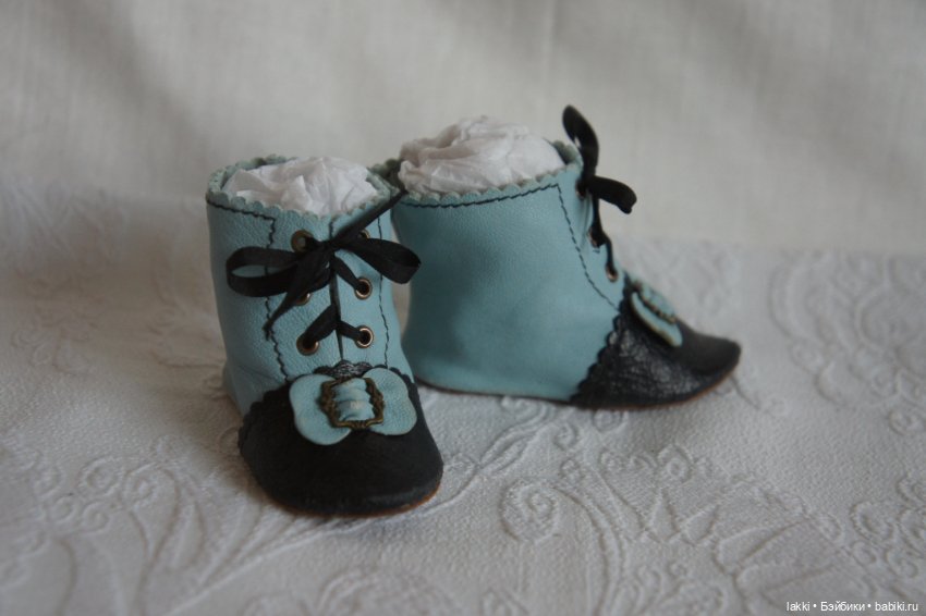 Сапожки для антикварной куклы (фото 6)