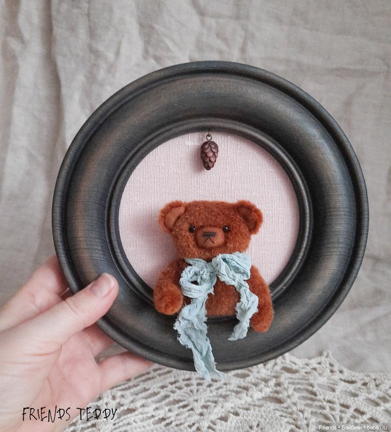 Панно мишка тедди — Авторские игрушки (фото 3)
