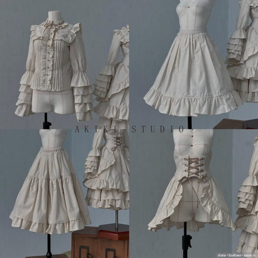 Выкройка для куклы 1/3 BJD викторианское платье / PDF в натуральную величину + пошаговый МК (фото 3)