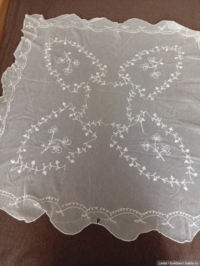 Две хлопковые кружевные накидки