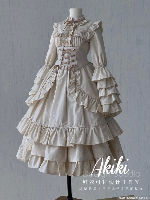 Выкройка для куклы 1/3 BJD викторианское платье / PDF в натуральную величину + пошаговый МК (фото 4)