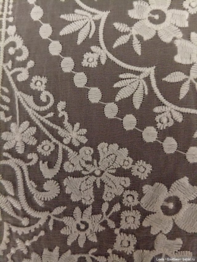 Кружево хлопок по шелковой сетке (фото 2)