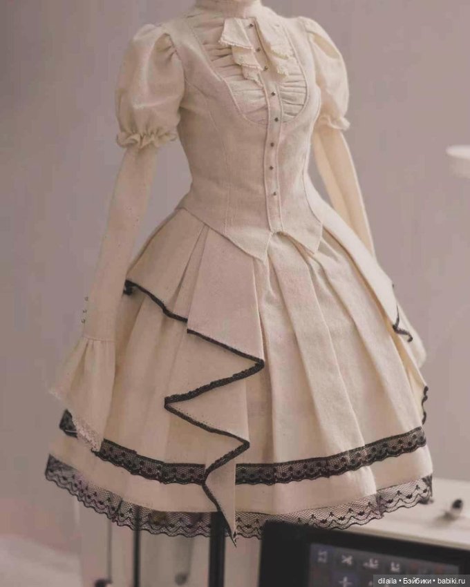 Выкройка для куклы 1/4 BJD; Блузка, Корсет, Юбка и др.; в формате PDF в натуральную величину + МК (фото 4)