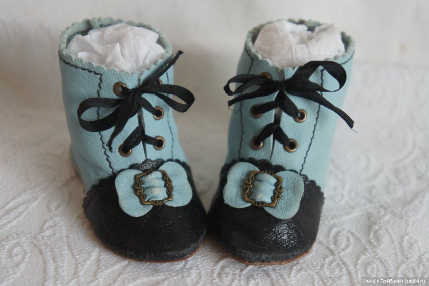 Сапожки для антикварной куклы (фото 3)