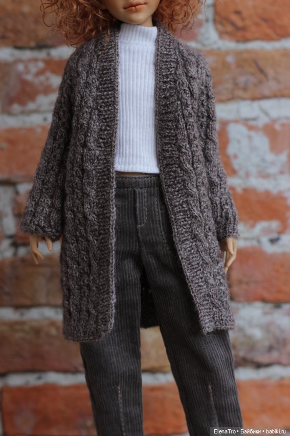 Продается вязаный кардиган для бжд кукол (фото 2)