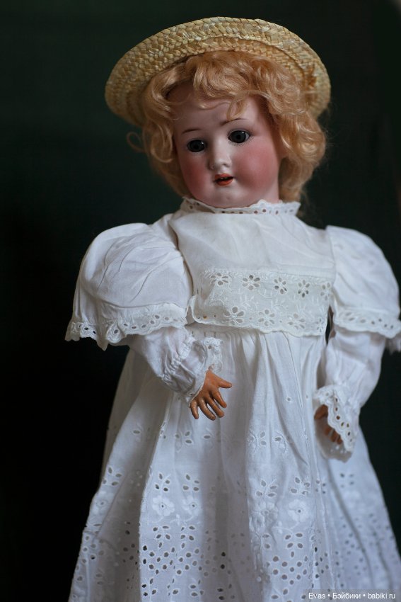 Антикварная кукла Татьяна с живым детским лицом (фото 3)