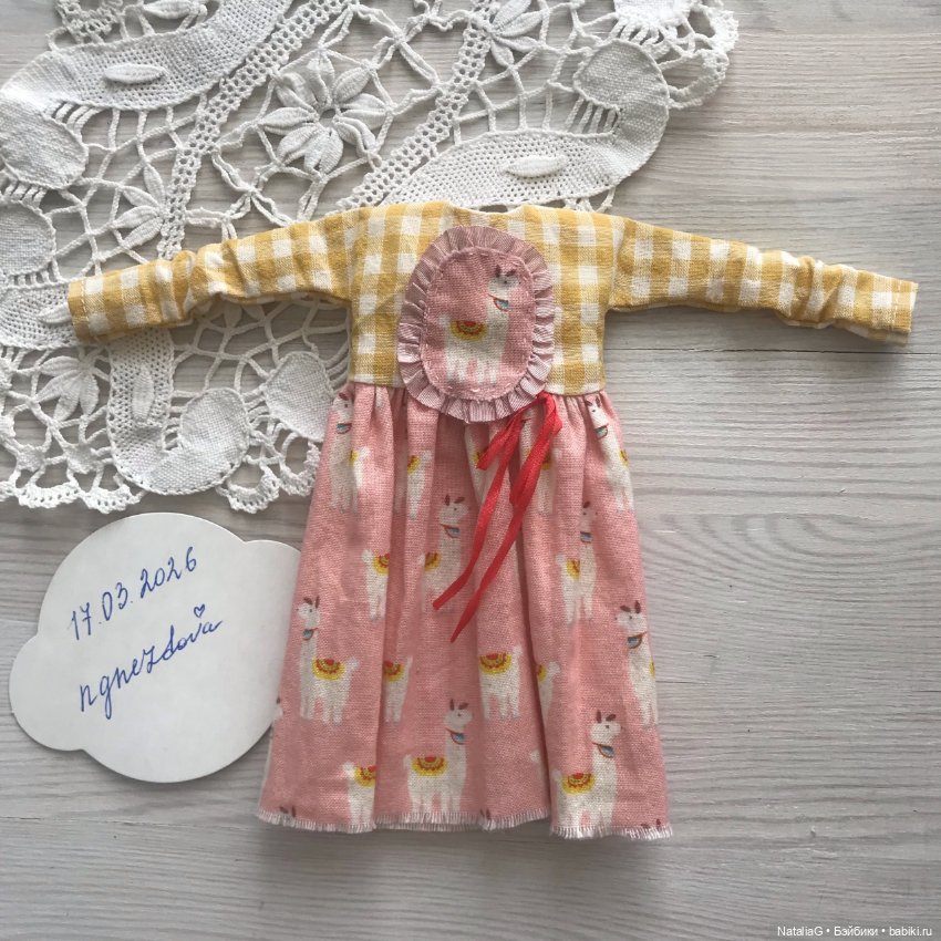 Платье для кукол на теле Obitsu 22 и похожих (фото 3)