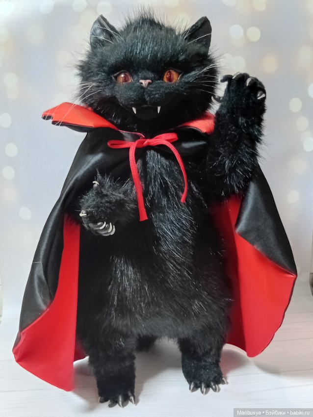 Кот Дракула с питомцем — Авторские игрушки (фото 2)