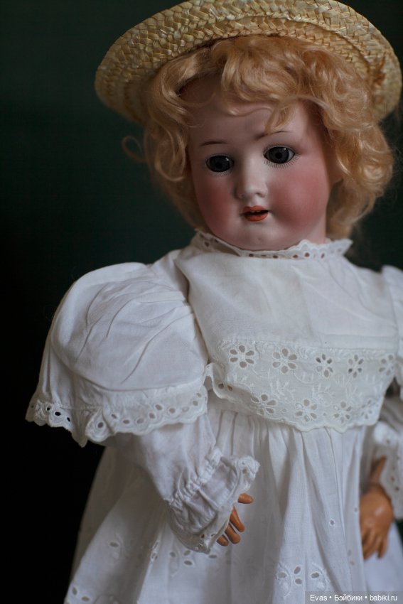 Антикварная кукла Татьяна с живым детским лицом (фото 5)