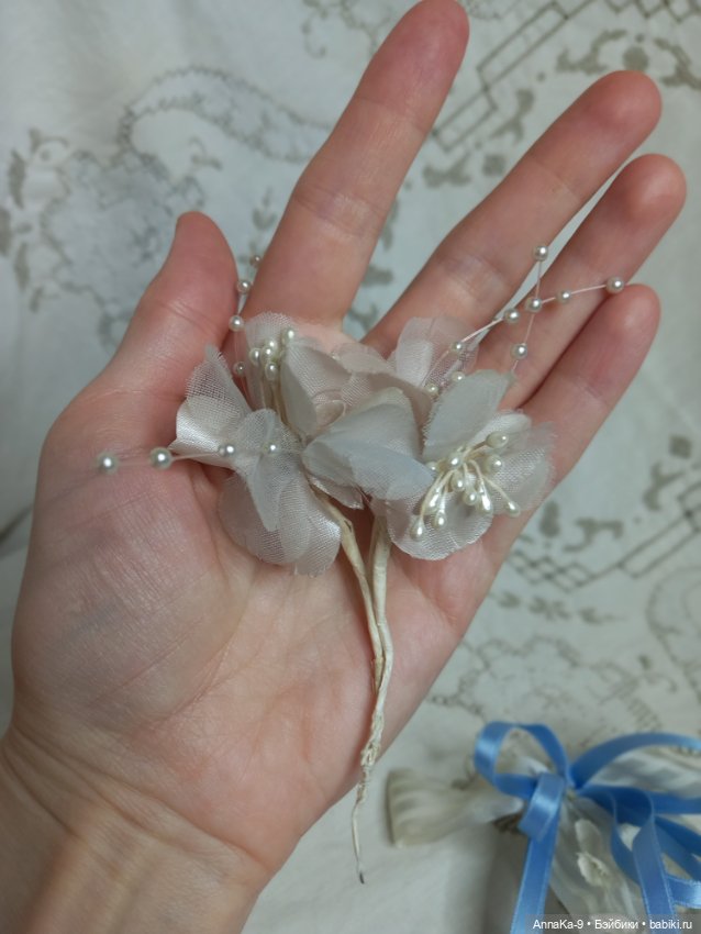 Винтажный букетик из первоцветов (фото 8)