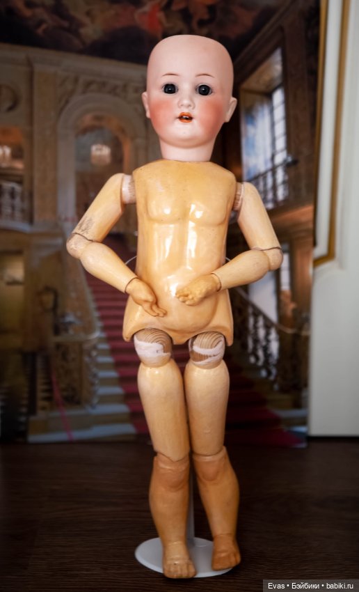 Антикварная кукла Татьяна с живым детским лицом (фото 7)