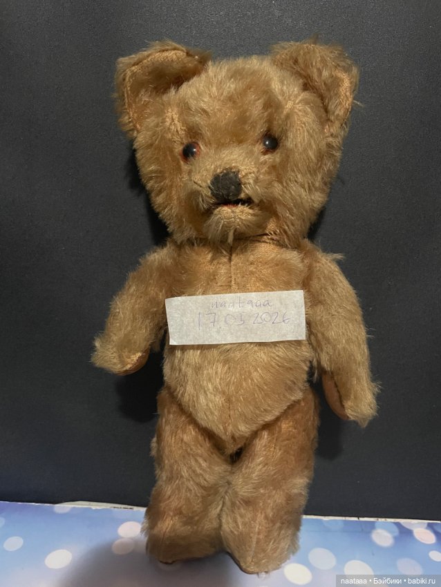 Мишка мохер Англия 50 гг — Винтажные куклы и игрушки детства (фото 4)