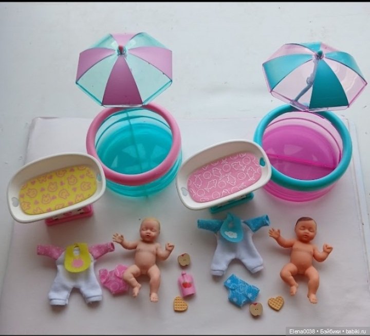 Мебель и пупсики из Шаров Zuru, Зуру