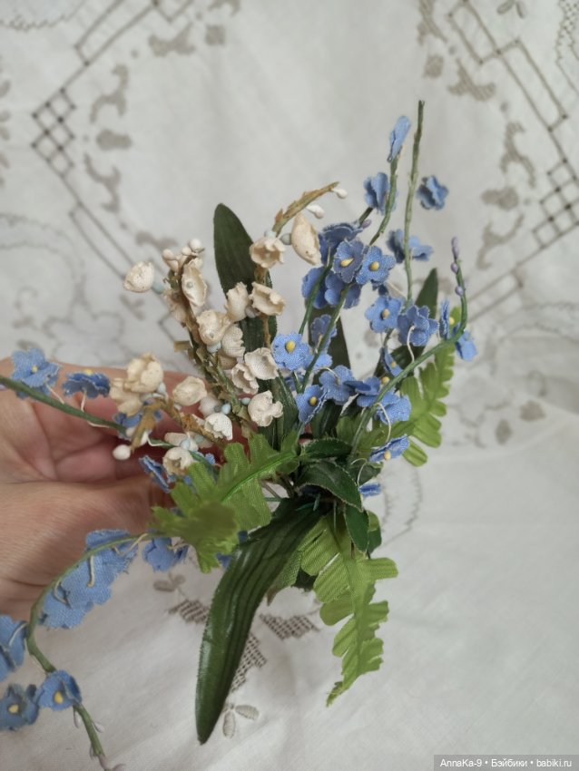 Винтажный букетик из первоцветов (фото 3)