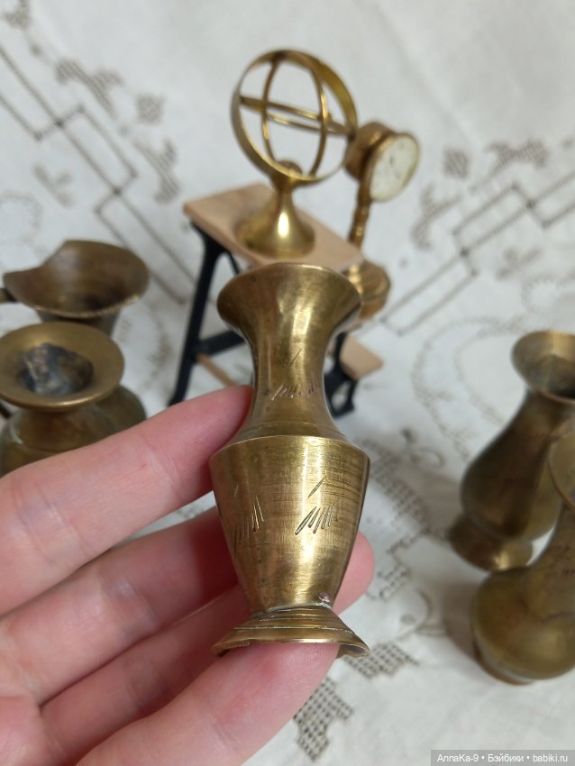 Вазы из латуни — Посуда для кукол