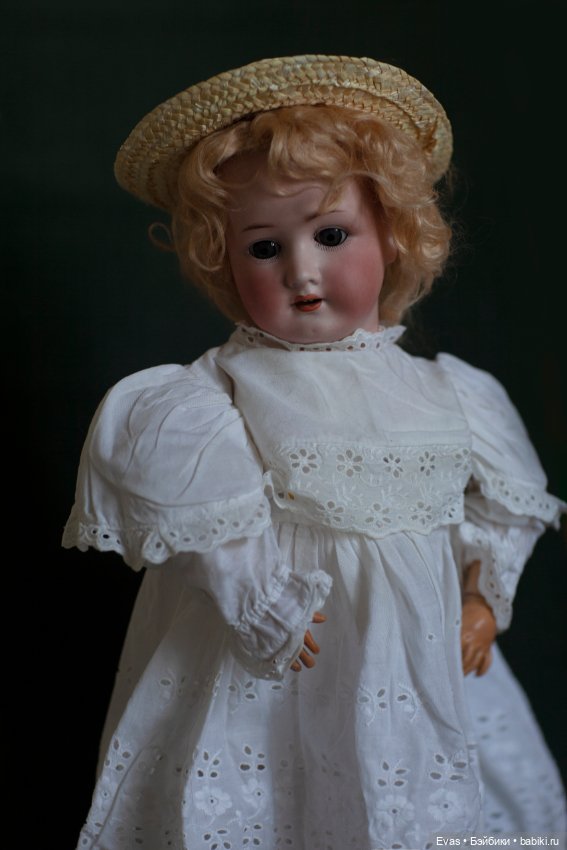 Антикварная кукла Татьяна с живым детским лицом (фото 4)