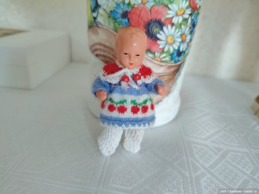 Пупс ГДР, керамический с приданным (фото 3)