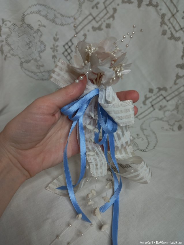 Винтажный букетик из первоцветов (фото 10)