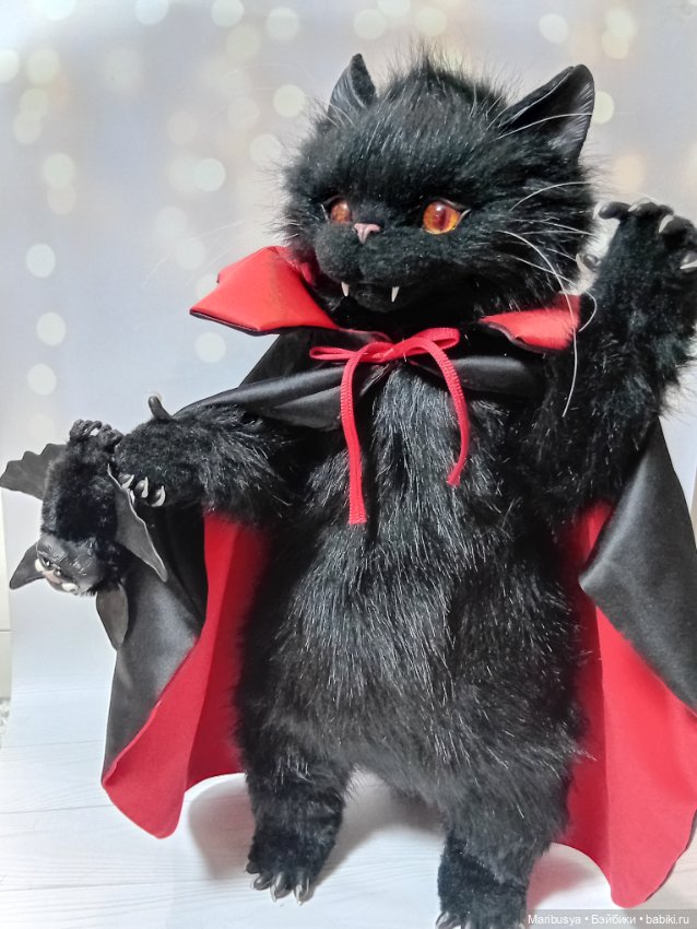Кот Дракула с питомцем — Авторские игрушки (фото 4)