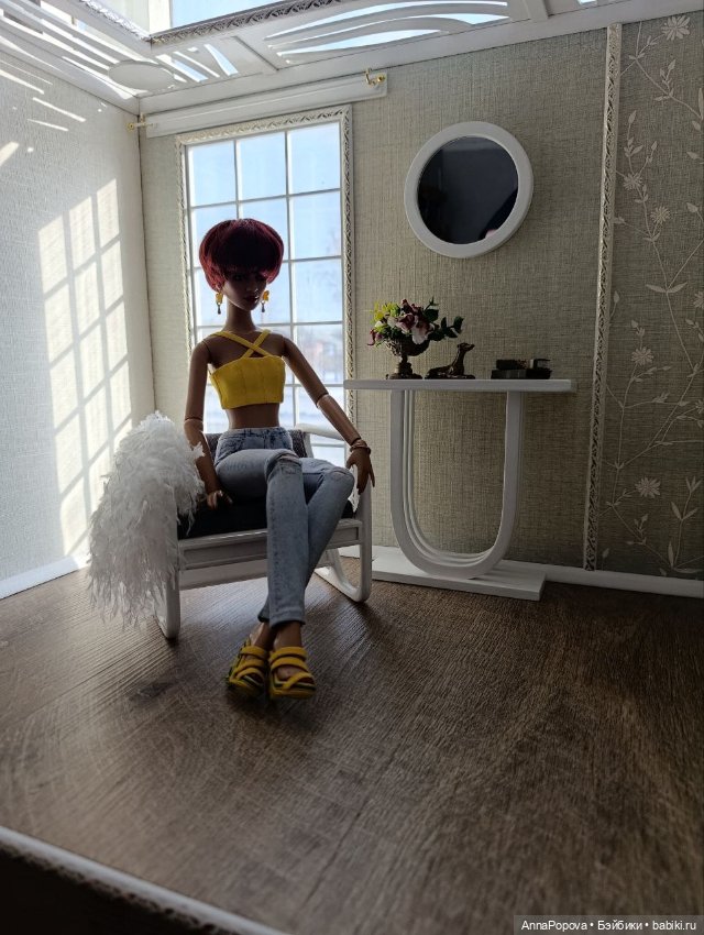 Набор: консоль + зеркало — Кукольная мебель (фото 8)