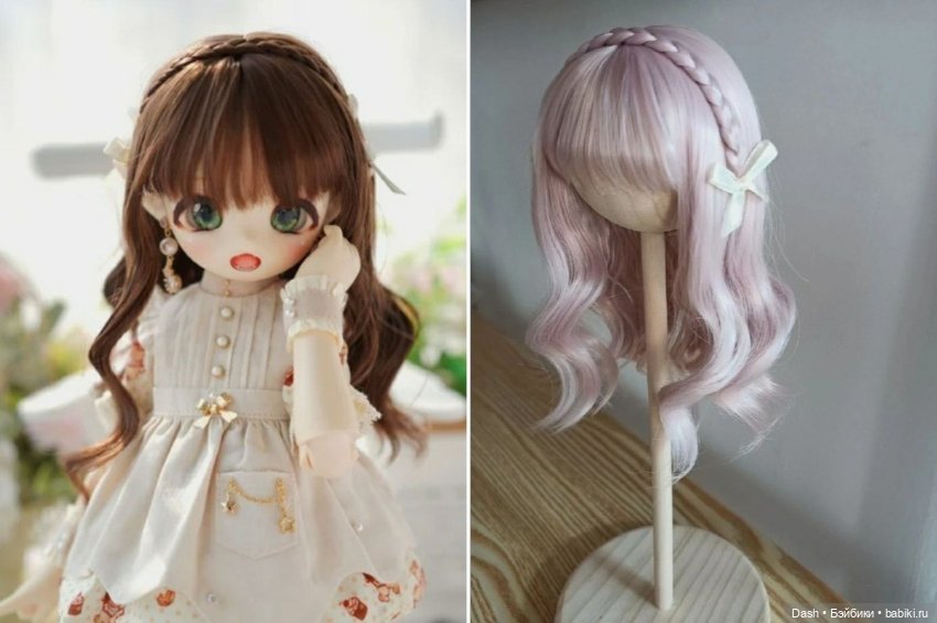 Парик с косичкой и бантиками для Минифи, 7-8 (фото 3)