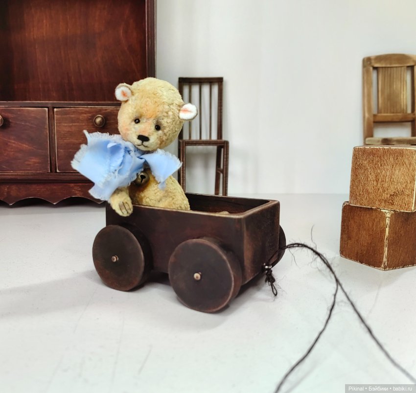 Тележка деревянная) — Аксессуары для кукольных фотосессий