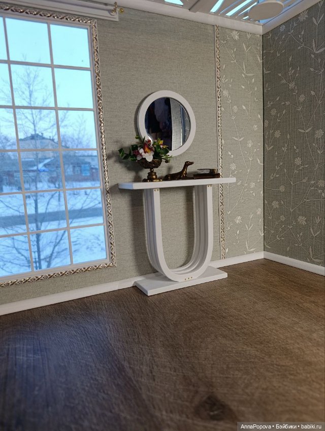 Набор: консоль + зеркало — Кукольная мебель (фото 7)