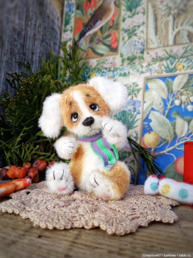 Щеночек с конфеткой — Авторские игрушки (фото 3)