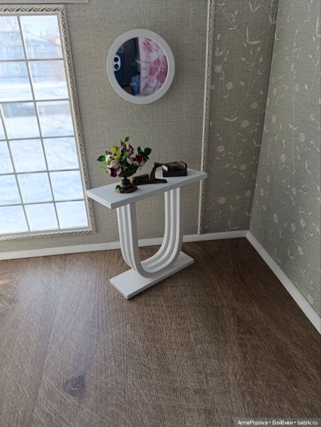 Набор: консоль + зеркало — Кукольная мебель (фото 2)