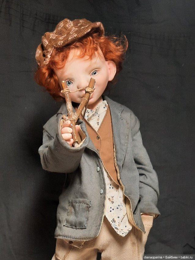 Кукла коллекционная. Мальчуган хулиган (фото 6)