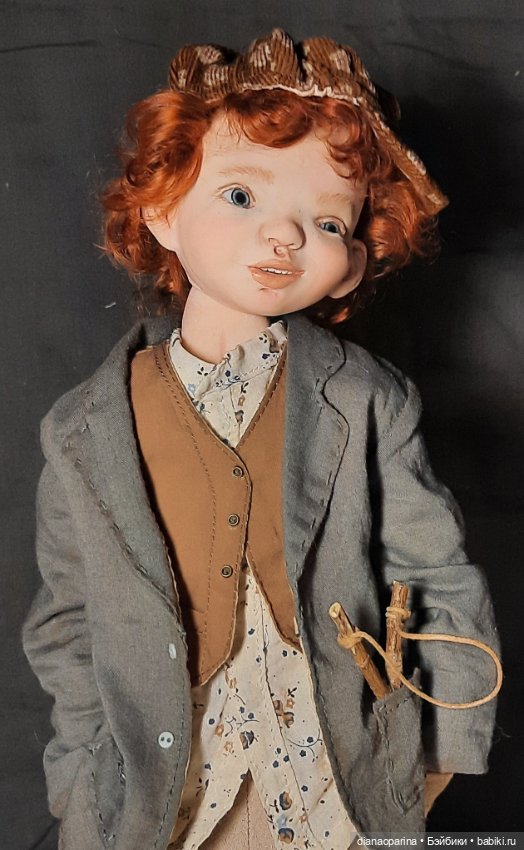 Кукла коллекционная. Мальчуган хулиган (фото 2)