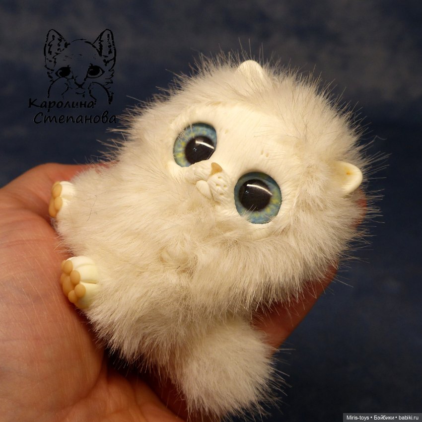 Котенок Белый — Авторские игрушки (фото 2)