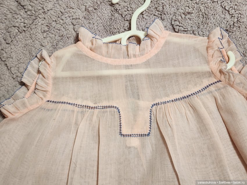 Винтажные тоненькие хлопковые детские платья для ваших кукол (фото 9)