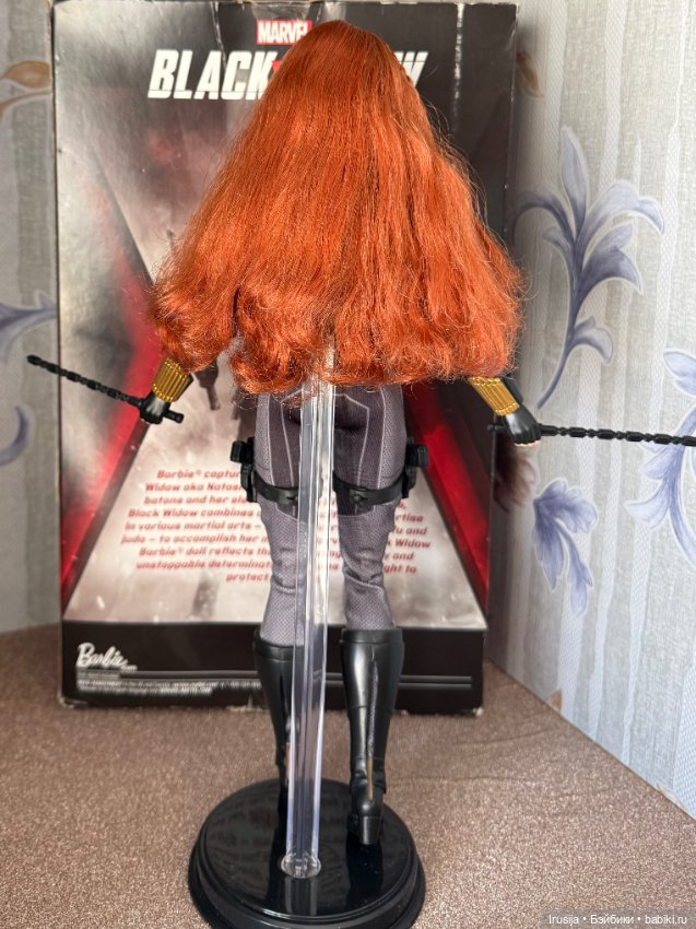 Кукла барби Черная вдова Black Widoow (фото 4)
