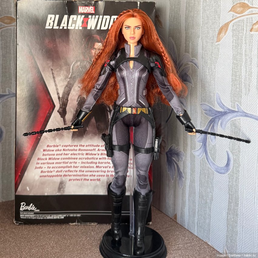 Кукла барби Черная вдова Black Widoow (фото 2)
