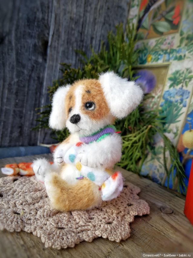 Щеночек с конфеткой — Авторские игрушки (фото 4)
