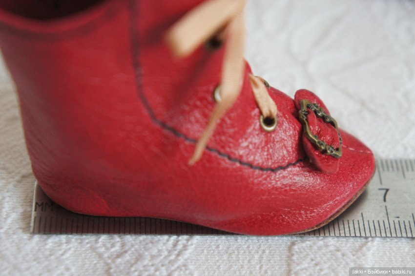 Сапожки для антикварной куклы (фото 6)