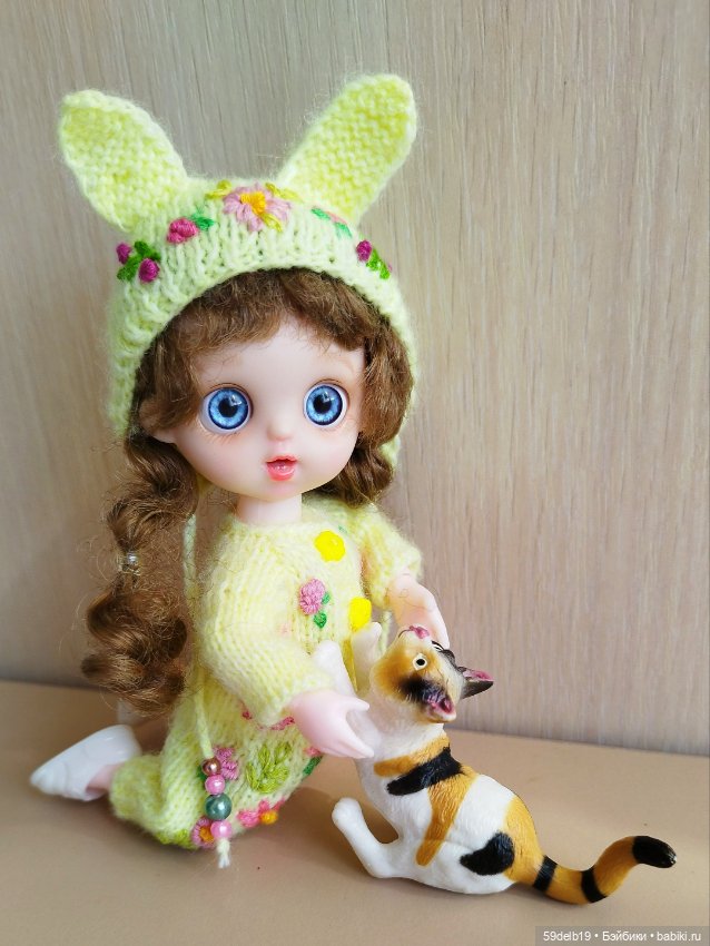 Вязаный костюм для баболи 15 см и кукол подобного формата (фото 5)