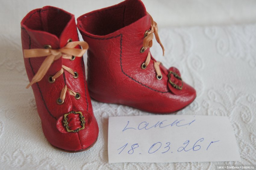 Сапожки для антикварной куклы (фото 4)