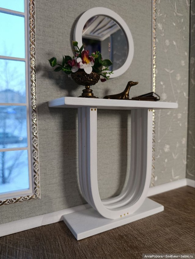 Набор: консоль + зеркало — Кукольная мебель (фото 10)