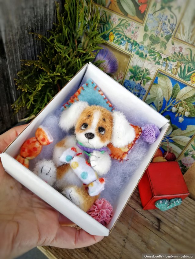 Щеночек с конфеткой — Авторские игрушки (фото 8)