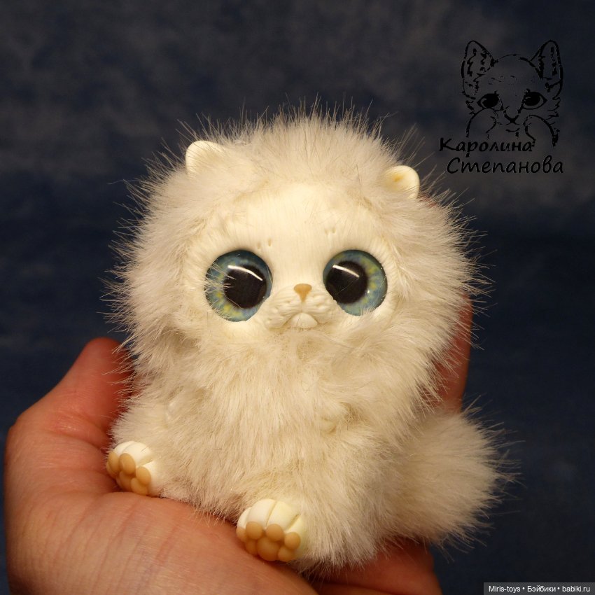 Котенок Белый — Авторские игрушки (фото 3)