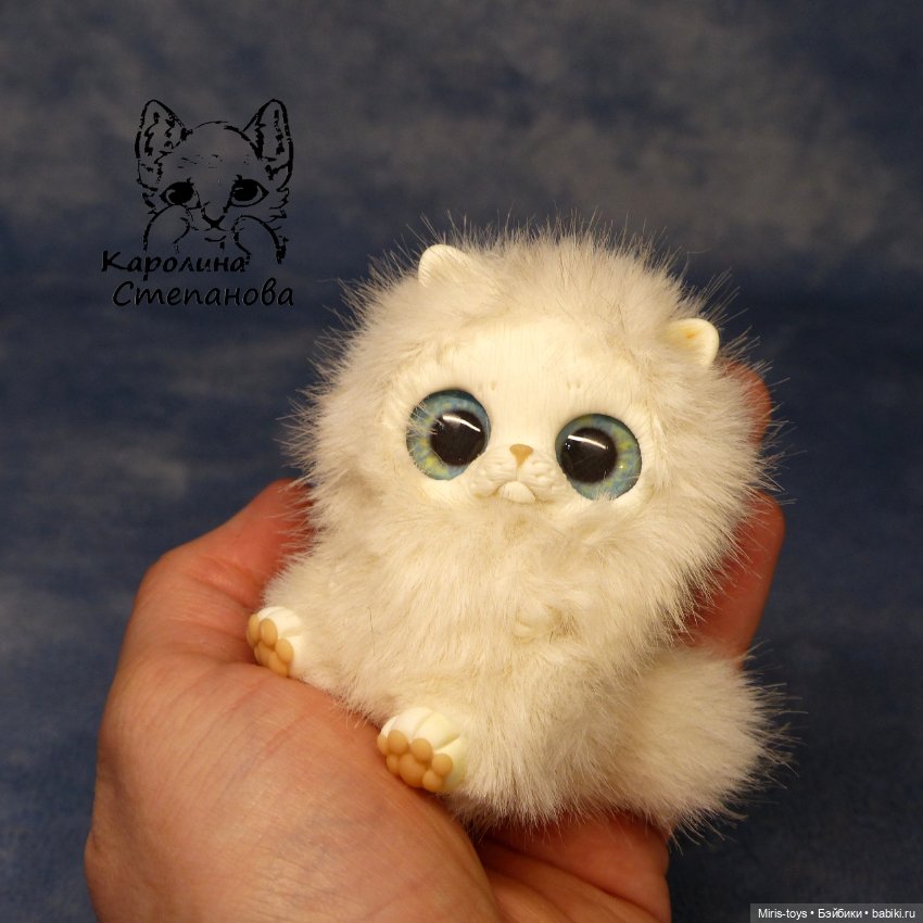 Котенок Белый — Авторские игрушки (фото 4)