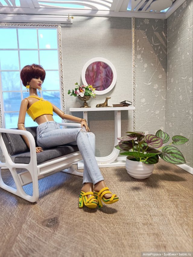 Набор: консоль + зеркало — Кукольная мебель (фото 9)