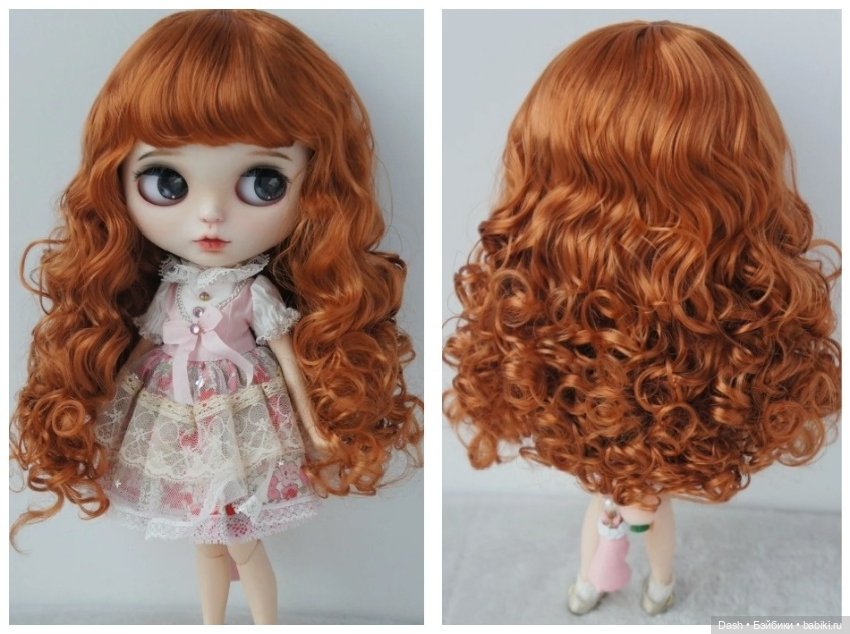 Рыжий парик с кудряшками размер 6-7 (фото 5)