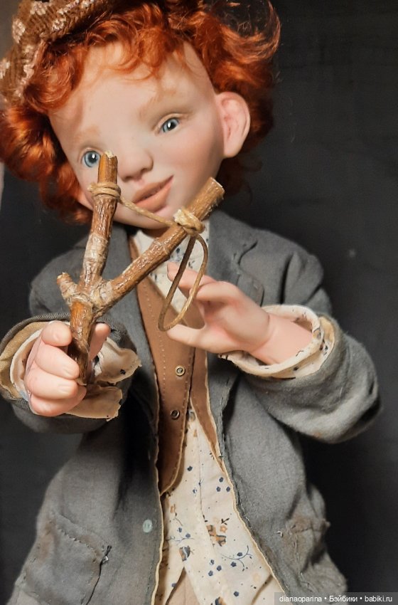Кукла коллекционная. Мальчуган хулиган (фото 4)