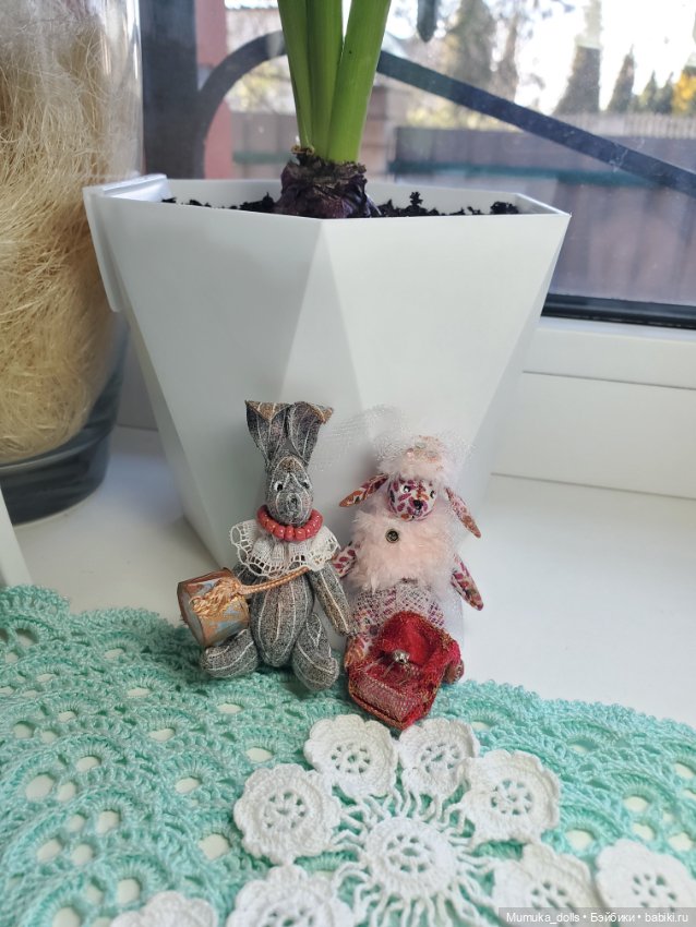 Пасхальные зайцы Жених и невеста (фото 6)