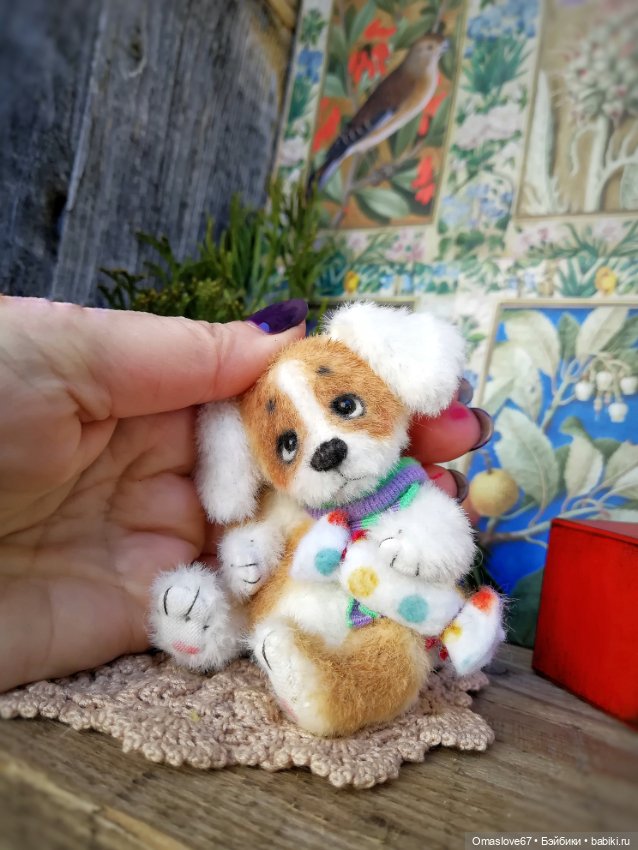 Щеночек с конфеткой — Авторские игрушки (фото 6)