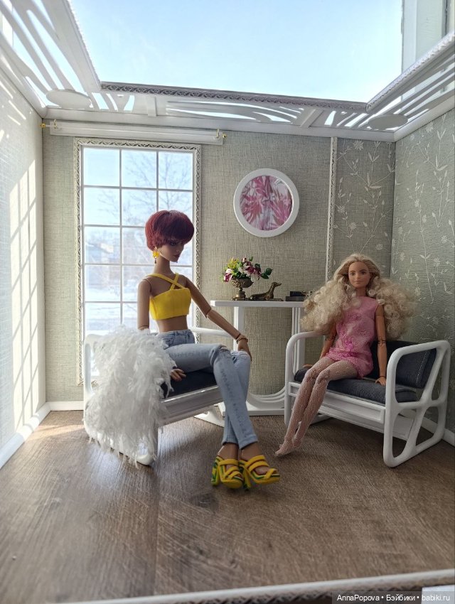 Набор: консоль + зеркало — Кукольная мебель