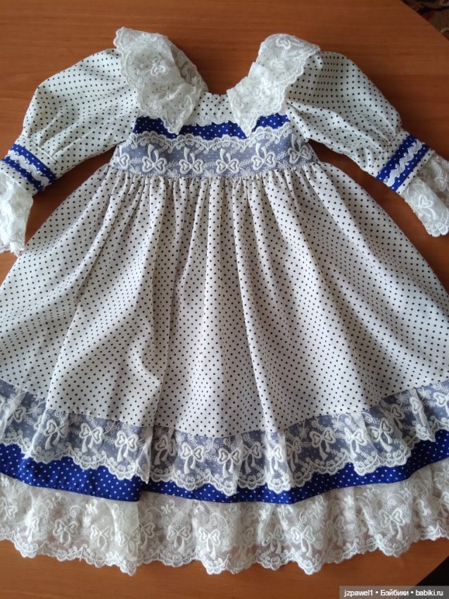Романтичные платья "Горошек" для кукол 60-70см (фото 2)